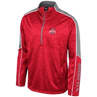 Colosseum Ohio State Buckeyes Marled Half-Zip Jacket