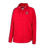 Colosseum Ohio State Buckeyes Natalie Speckled Quarter-Snap Top