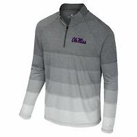 Colosseum Ole Miss Rebels AI Striped Mesh Quarter-Zip Raglan Windshirt