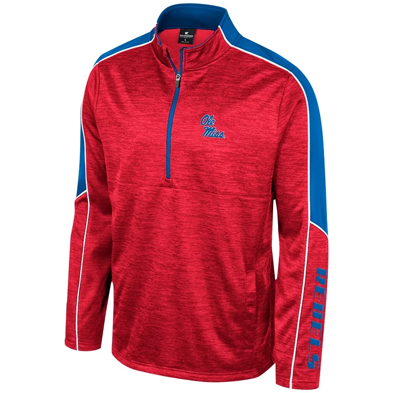 Colosseum Ole Miss Rebels Marled Half-Zip Jacket
