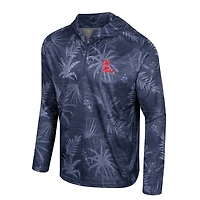 Colosseum Ole Miss Rebels Palms Printed Lightweight Quarter-Zip Hooded Top
