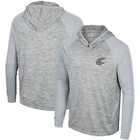 Colosseum Washington State Cougars Cybernetic Raglan Quarter-Zip Hooded Top