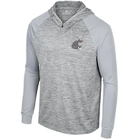 Colosseum Washington State Cougars Cybernetic Raglan Quarter-Zip Hooded Top