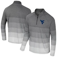 Colosseum West Virginia Mountaineers AI Striped Mesh Quarter-Zip Raglan Windshirt