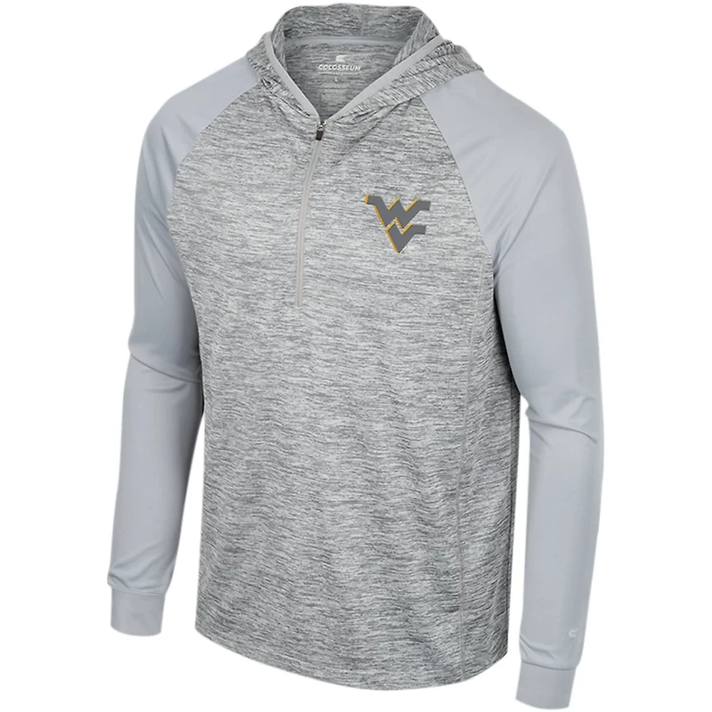 Colosseum West Virginia Mountaineers Cybernetic Raglan Quarter-Zip Hooded Top
