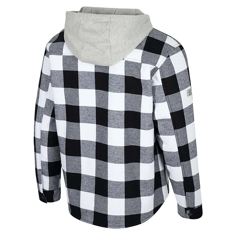 Colosseum White Pitt Panthers Buffalo Plaid Full-Zip Jacket