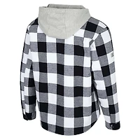Colosseum White Pitt Panthers Buffalo Plaid Full-Zip Jacket
