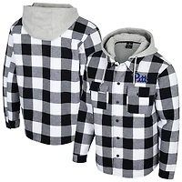 Colosseum White Pitt Panthers Buffalo Plaid Full-Zip Jacket