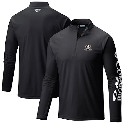 Columbia Anaheim Ducks Terminal Tackle Omni-Wick Raglan Quarter-Zip Top