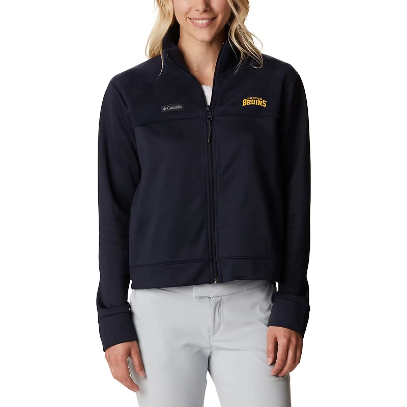 Columbia Boston Bruins Omni-Wick Cropped River Fleece Full-Zip Jacket