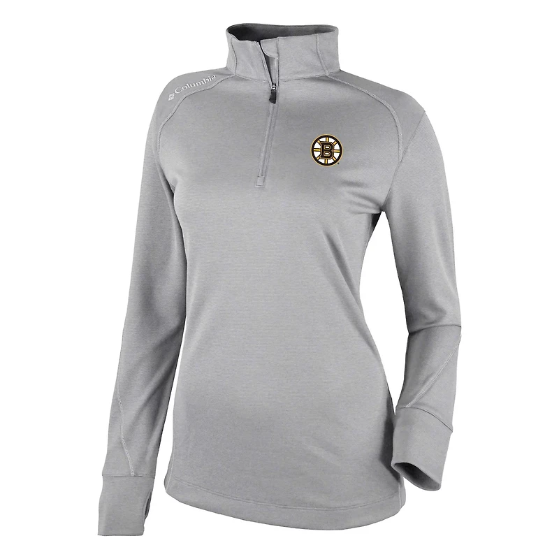 Columbia Boston Bruins Shotgun Omni-Wick 20 Raglan Quarter-Zip Top