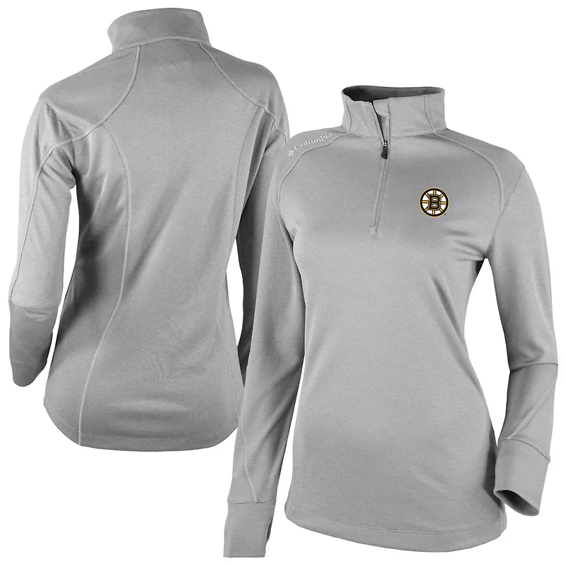 Columbia Boston Bruins Shotgun Omni-Wick 20 Raglan Quarter-Zip Top