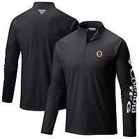Columbia Boston Bruins Terminal Tackle Omni-Wick Raglan Quarter-Zip Top