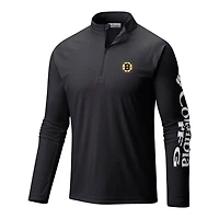 Columbia Boston Bruins Terminal Tackle Omni-Wick Raglan Quarter-Zip Top