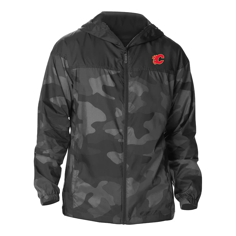Columbia Calgary Flames Camo Flash Challenger Omni-Shade Full-Zip Hoodie Windbreaker