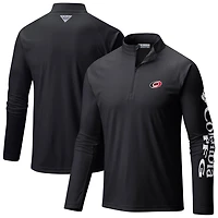Columbia Carolina Hurricanes Terminal Tackle Omni-Wick Raglan Quarter-Zip Top
