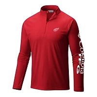 Columbia Detroit Red Wings Terminal Tackle Omni-Wick Raglan Quarter-Zip Top