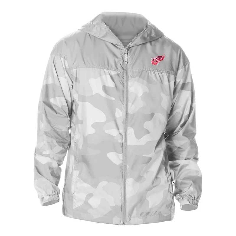 Columbia Detroit Wings Camo Flash Challenger Omni-Shade Full-Zip Hoodie Windbreaker Jacket