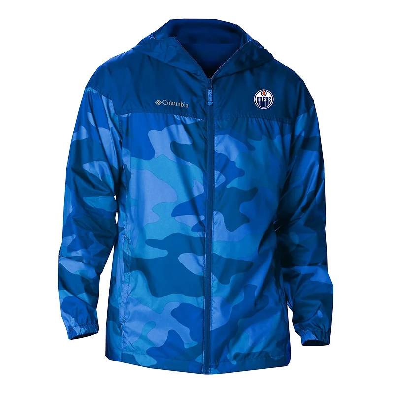 Columbia Edmonton Oilers Camo Flash Challenger Full-Zip Windbreaker Jacket