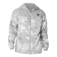 Columbia Edmonton Oilers Camo Flash Challenger Omni-Shade Full-Zip Hoodie Windbreaker Jacket