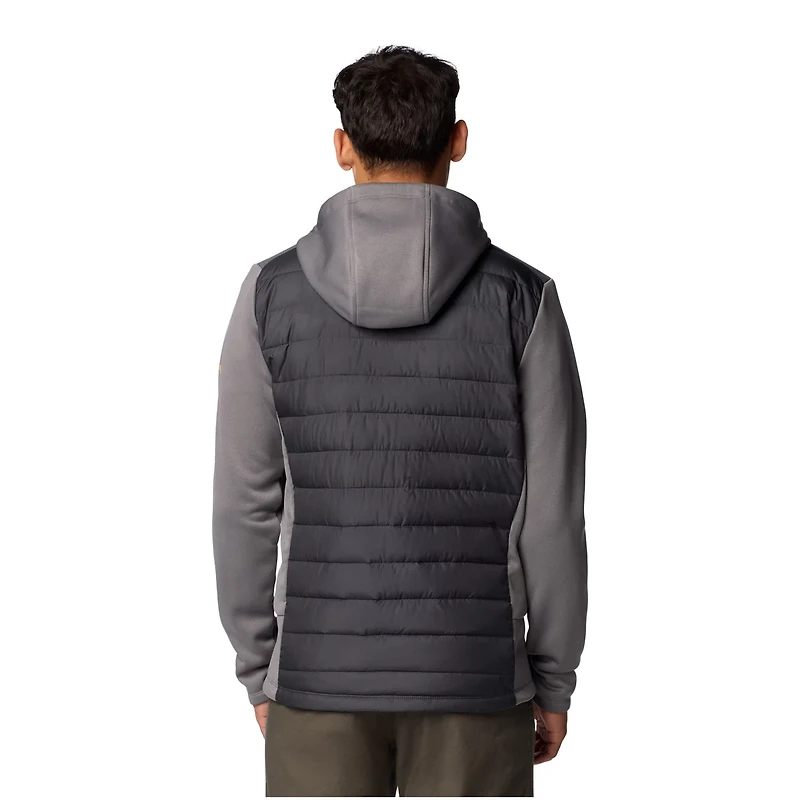 Columbia Gray LSU Tigers Out-Shield Hybrid Full-Zip Hoodie Jacket