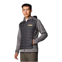 Columbia Gray LSU Tigers Out-Shield Hybrid Full-Zip Hoodie Jacket