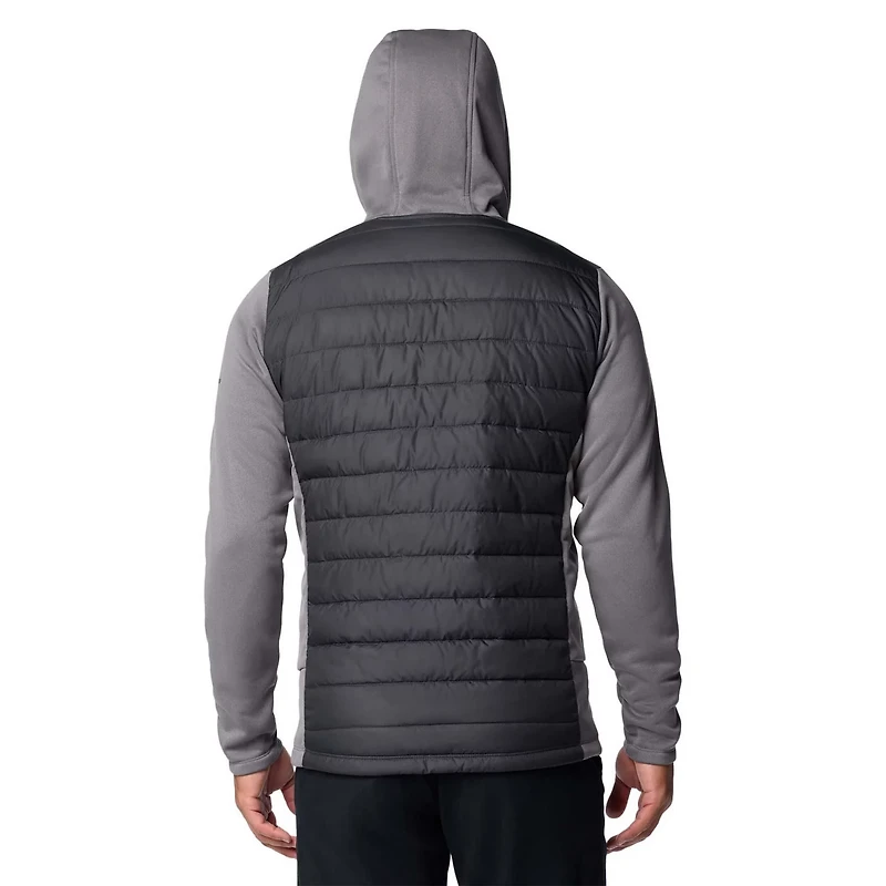 Columbia Gray Purdue Boilermakers Out-Shield Hybrid Full-Zip Hoodie Jacket