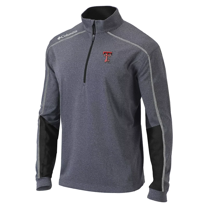 Columbia Heather Gray Texas Tech Red Raiders Shotgun Omni-Wick Quarter-Zip Jacket