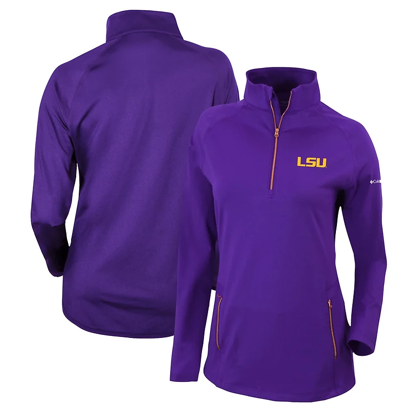 Columbia LSU Tigers Outward Nine Quarter-Zip Pullover Top