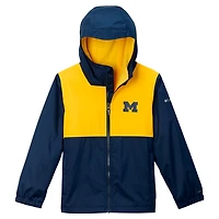 Columbia Michigan Wolverines Rainy Fields Lined Omni-Tech Full-Zip Hoodie Jacket