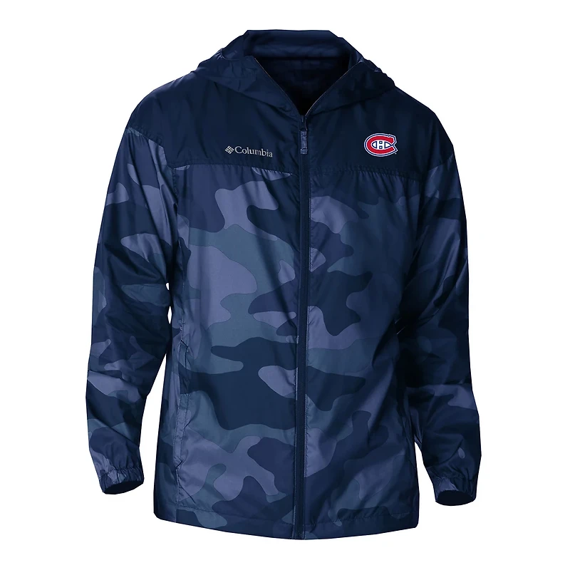 Columbia Montreal Canadiens Camo Flash Challenger Omni-Shade Full-Zip Hoodie Windbreaker Jacket