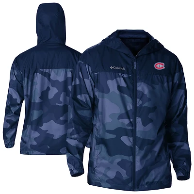 Columbia Montreal Canadiens Camo Flash Challenger Omni-Shade Full-Zip Hoodie Windbreaker Jacket