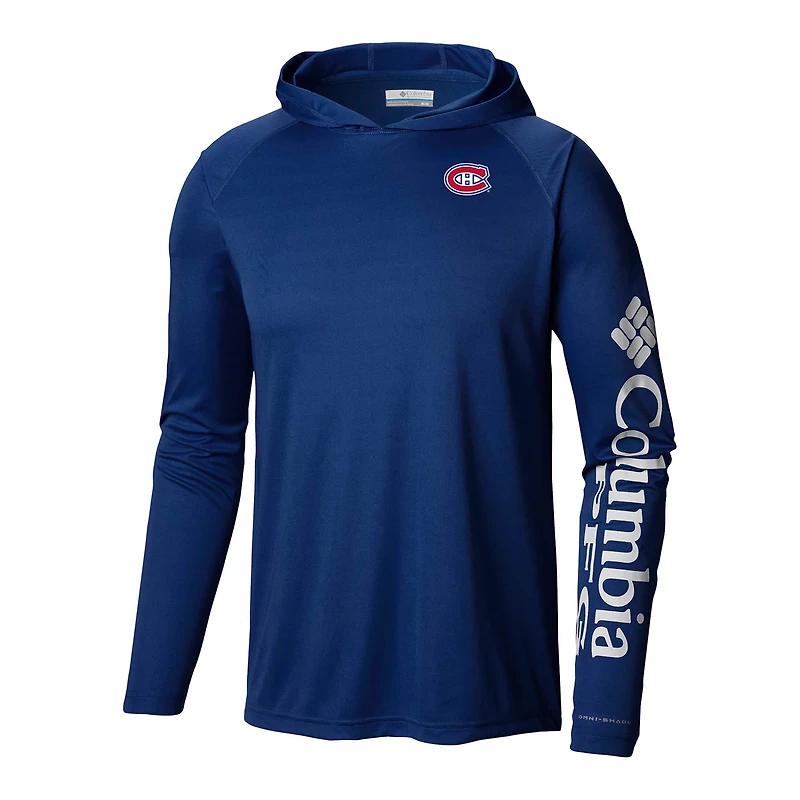 Columbia Montreal Canadiens Terminal Tackle Omni-Shade Raglan Pullover Hoodie