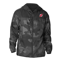 Columbia New Jersey Devils Camo Flash Challenger Omni-Shade Full-Zip Hoodie Windbreaker Jacket