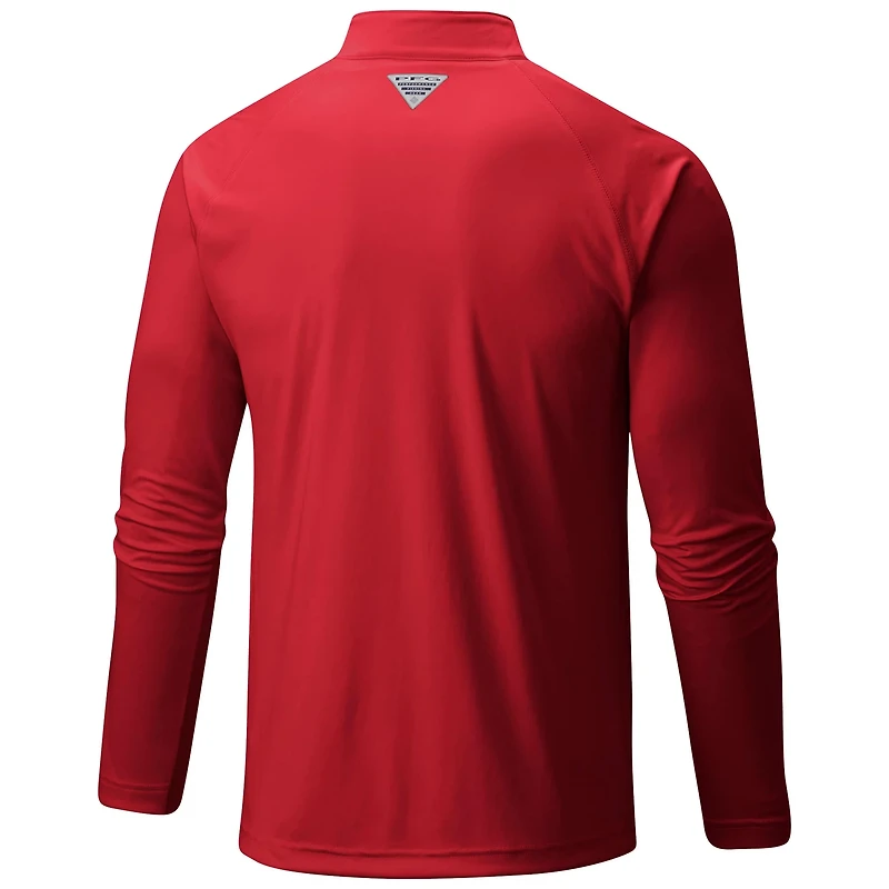 Columbia New Jersey Devils Terminal Tackle Omni-Wick Raglan Quarter-Zip Top