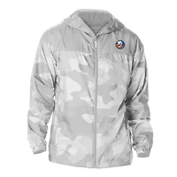 Columbia New York Islanders Camo Flash Challenger Omni-Shade Full-Zip Hoodie Windbreaker Jacket