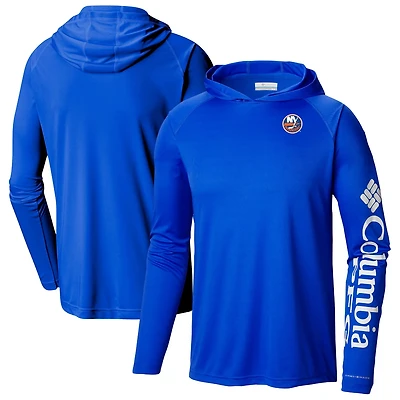 Columbia New York Islanders Terminal Tackle Omni-Shade Raglan Pullover Hoodie