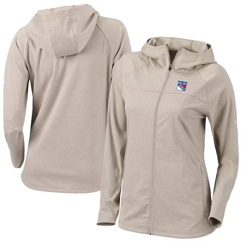 Columbia New York Rangers Half Shot Omni-Wick Raglan Full-Zip Hoodie
