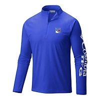 Columbia New York Rangers Terminal Tackle Omni-Wick Raglan Quarter-Zip Top