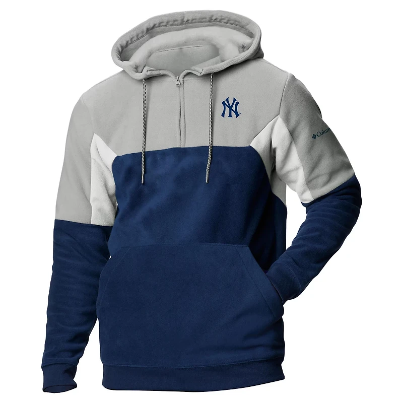Columbia New York Yankees Lodge Fleece Quarter-Zip Hoodie