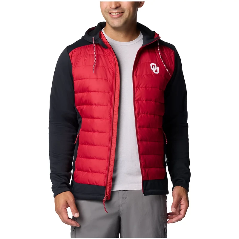 Columbia Oklahoma Sooners Out-Shield Hybrid Full-Zip Hoodie Jacket