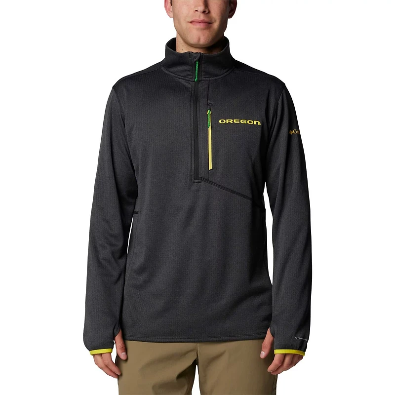 Columbia Oregon Ducks Park View Grid Fleece Omni-Wick Half-Zip Jacket