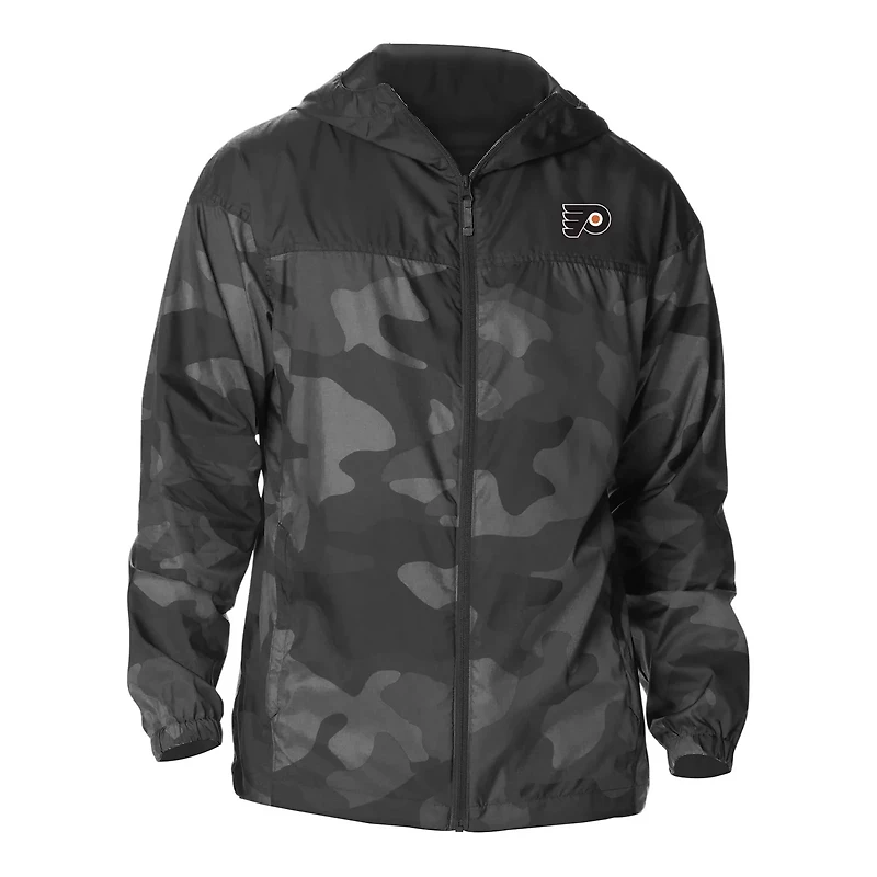 Columbia Philadelphia Flyers Camo Flash Challenger Omni-Shade Full-Zip Hoodie Windbreaker Jacket