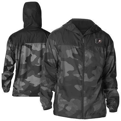 Columbia Philadelphia Flyers Camo Flash Challenger Omni-Shade Full-Zip Hoodie Windbreaker Jacket