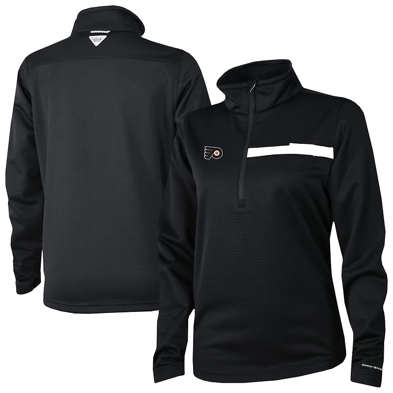 Columbia Philadelphia Flyers Skiff Guide Fleece Omni-Shade Quarter-Zip Jacket