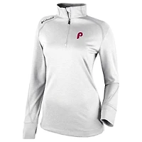 Columbia Philadelphia Phillies Cooperstown Collection Shotgun 20 Omni-Wick Quarter-Zip Top