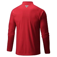 Columbia Philadelphia Phillies Terminal Tackle Raglan Omni-Shade Quarter-Zip Pullover Top