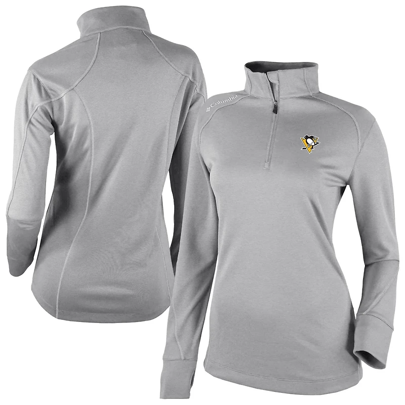 Columbia Pittsburgh Penguins Shotgun Omni-Wick 20 Raglan Quarter-Zip Top