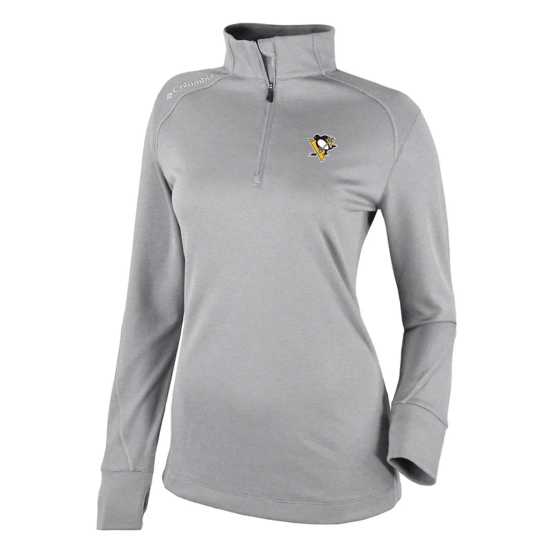 Columbia Pittsburgh Penguins Shotgun Omni-Wick 20 Raglan Quarter-Zip Top