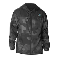 Columbia San Jose Sharks Camo Flash Challenger Omni-Shade Full-Zip Hoodie Windbreaker Jacket